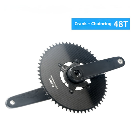 RIRO SL06 Carbon Fiber Crankset with TC4 Titanium 24mm Spindle 346g Compatible with all Shimano bottom bracket
