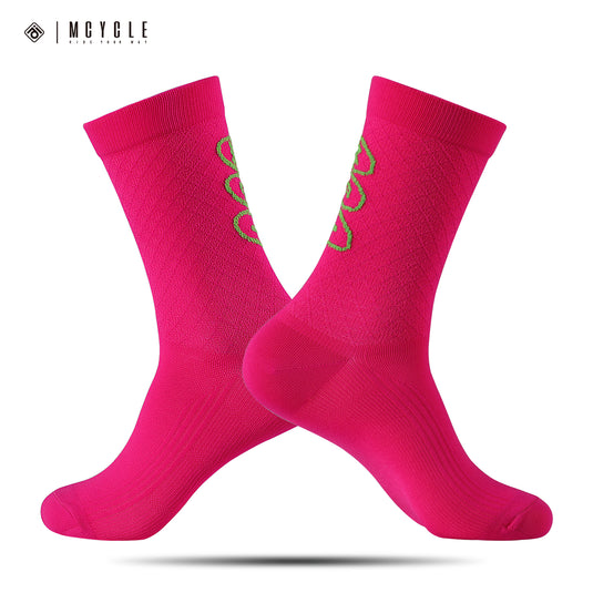 MCYCLE Unisex High-Elastic Athletic Knitted Cycling Socks - MP059 Dopamine Series