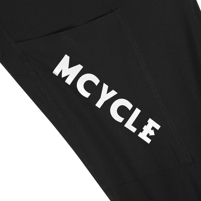 Load image into Gallery viewer, MCYCLE Men's Long Cycling Bib Tights with Side Pockets MK113

