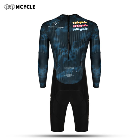 MCYCLE Unisex Time‑Trial TT Skinsuit | Aero One‑Piece Race Cycling Suit with Italy Elastic Interfac Pad MY414