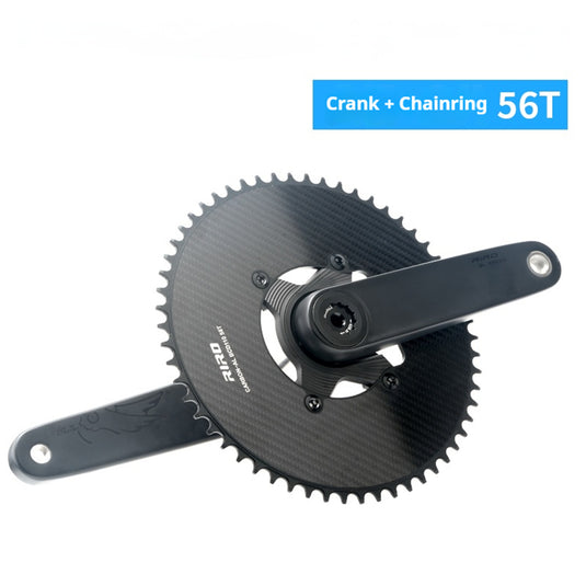 RIRO SL06 Carbon Fiber Crankset with TC4 Titanium 24mm Spindle 346g Compatible with all Shimano bottom bracket