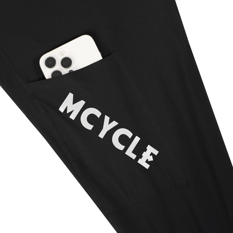 Load image into Gallery viewer, MCYCLE Men's Long Cycling Bib Tights with Side Pockets MK113
