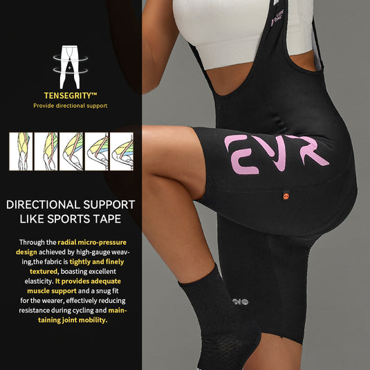 EVR Women’s Pro Cycling Bib Shorts – KX-2428 (Powered by Elastic Interface®)