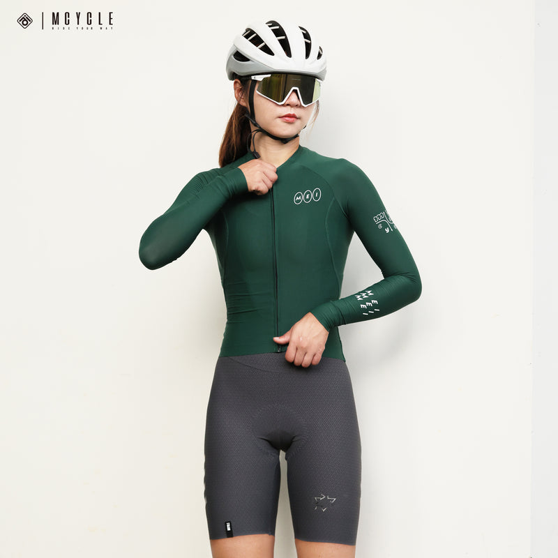 Load image into Gallery viewer, Mcycle Solid Color Women's Long Sleeve Cycling Jersey Anti UV 50+ MY356W
