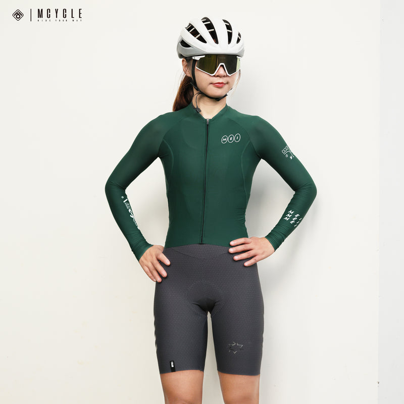 Load image into Gallery viewer, Mcycle Solid Color Women's Long Sleeve Cycling Jersey Anti UV 50+ MY356W

