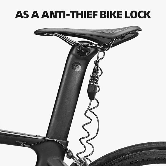 Load image into Gallery viewer, ROCKBROS Mini Bicycle Durable Steel Wire Lock Helmet Lock Chain Bike Frame Lock T530
