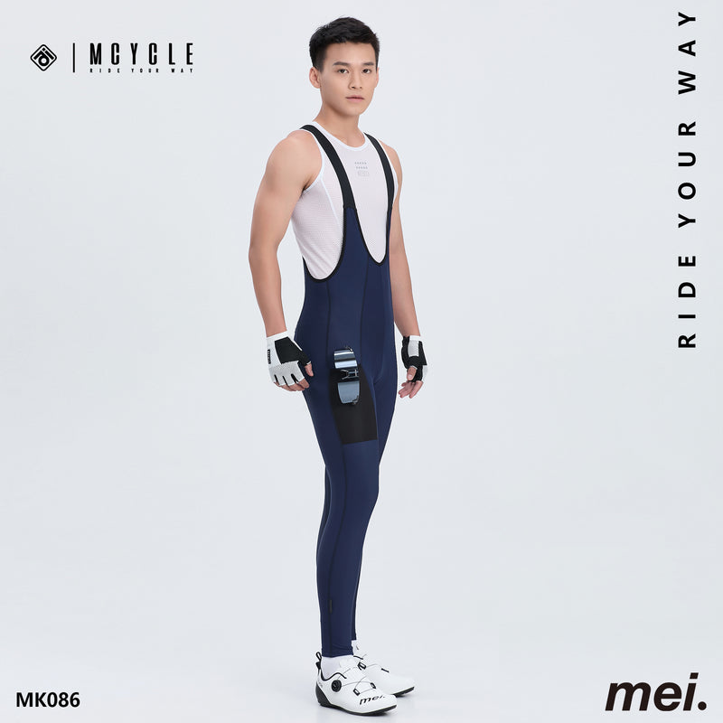 Load image into Gallery viewer, Mcycle Men's Cycling Thermal Bib Tight with Pocket MK086
