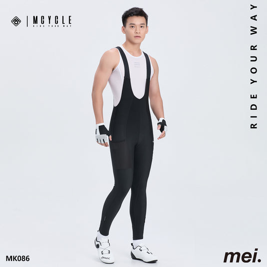 Mcycle Men's Cycling Thermal Bib Tight with Pocket MK086