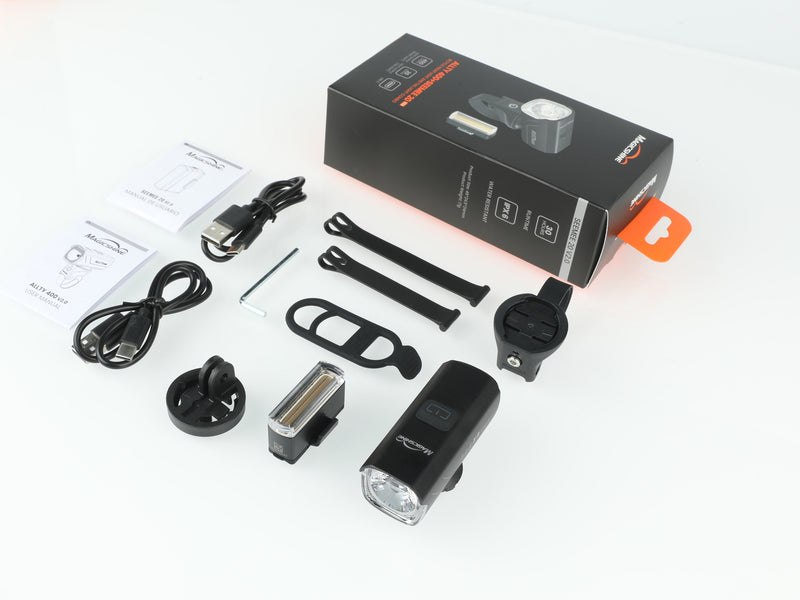 Load image into Gallery viewer, MagicShine Allty 400 Bicycle Front Light + Seemee 20 Tail Light Combo
