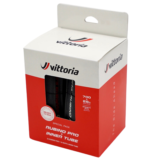 Vittoria 2x Rubino V G2.0 700C x 28 + 2x Tubes Road Tyre
