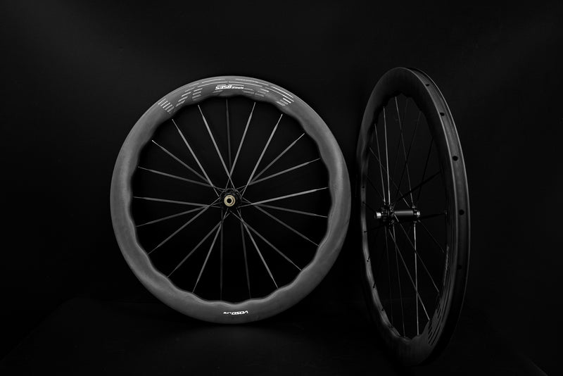 Load image into Gallery viewer, SCOM VOSO Lite Ultimate Undulating Carbon Road Bike Wheels Disc Brake Wheelset
