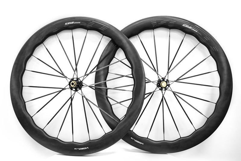 Load image into Gallery viewer, SCOM VOSO Lite Ultimate Undulating Carbon Road Bike Wheels Disc Brake Wheelset
