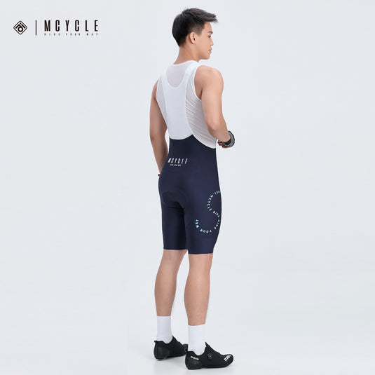 Mcycle Men's Cycling Bib Shorts with Elastic Interface Pads MK093