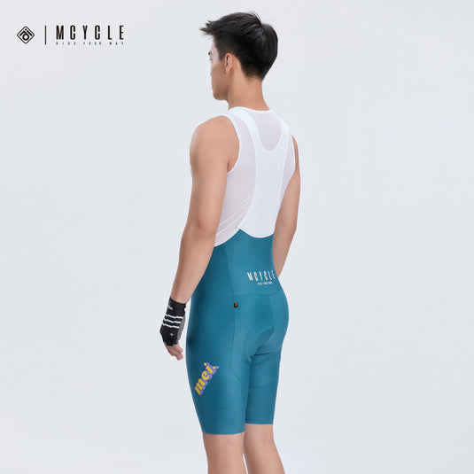 Mcycle Men's Cycling Bib Shorts with Elastic Interface Pads MK093