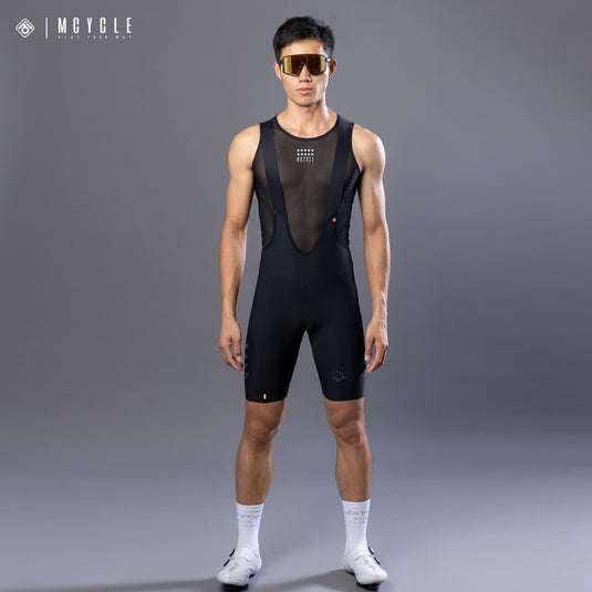 Mcycle Men's Cycling Bib Shorts with Elastic Interface Pads MK100