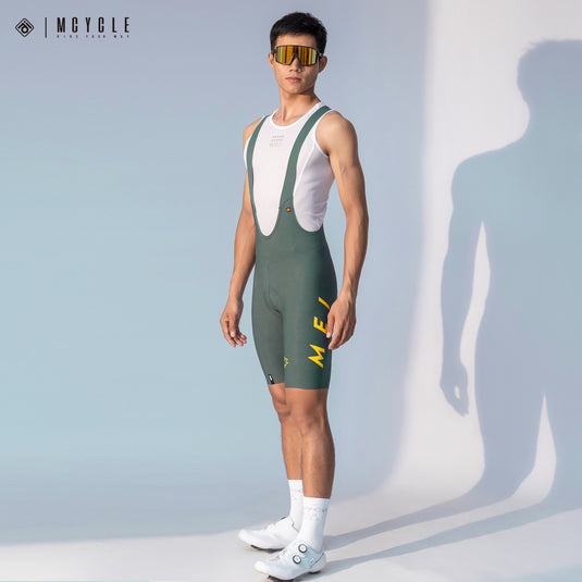 Mcycle Men's Cycling Bib Shorts with Elastic Interface Pads MK100