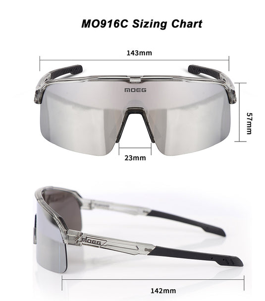 MOEG Cycling Semi-rimless Sunglasses MO916C