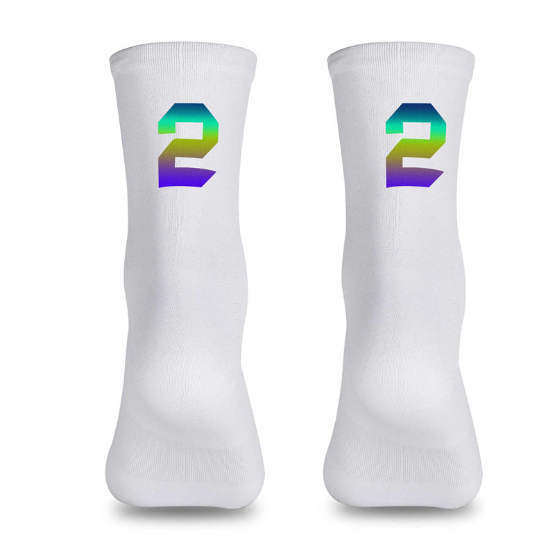 Load image into Gallery viewer, Reflective Digital Cycling Sports Socks
