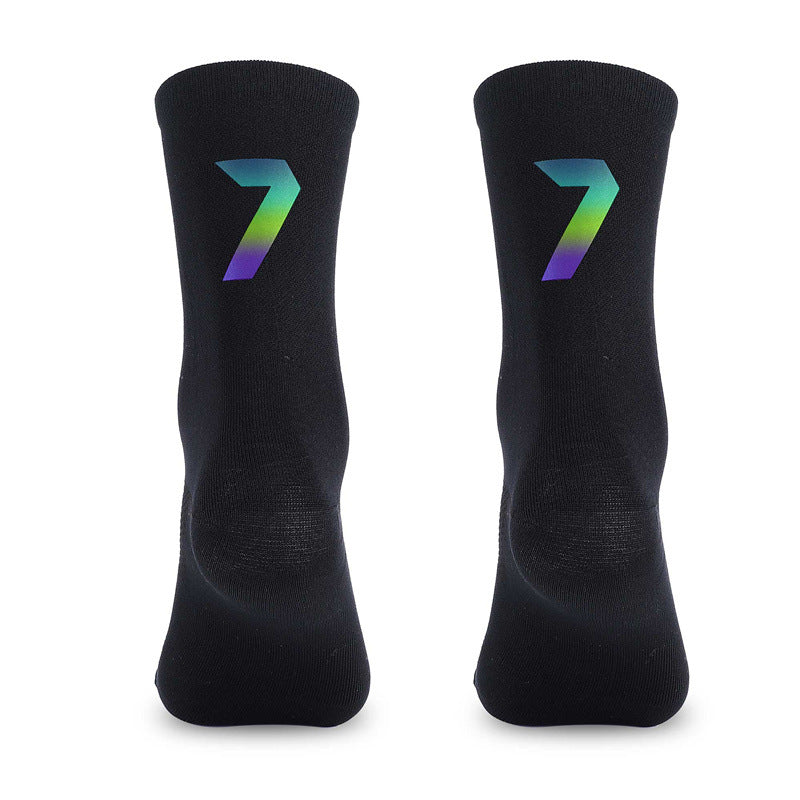 Load image into Gallery viewer, Reflective Digital Cycling Sports Socks
