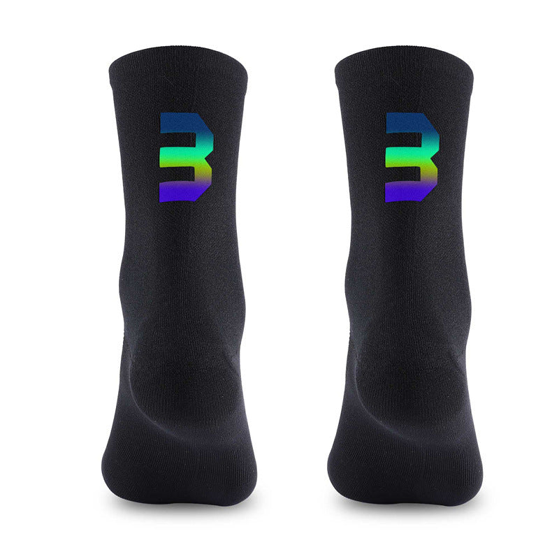 Load image into Gallery viewer, Reflective Digital Cycling Sports Socks
