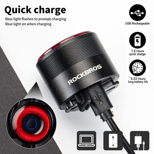 ROCKBROS Q3 Smart Bike Brake & Tail Light