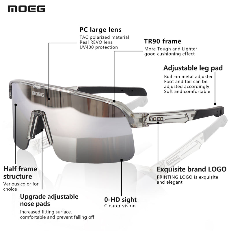 Load image into Gallery viewer, MOEG Cycling Semi-rimless Sunglasses MO916C
