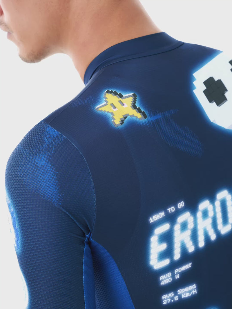 Load and play video in Gallery viewer, GRC Unisex Game Rider ERROR Short Sleeve Cycling Jersey 1457
