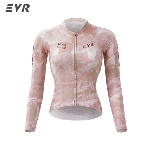 EVR TECH Women's Long‑Sleeve Cycling Jersey Lycra Quick‑Dry UPF50+ Road Bike Top 2620