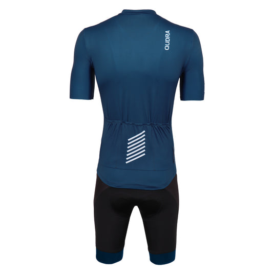 Qudra Cycling Jersey and Bib Tights Top with Short Pants Navy Blue 064