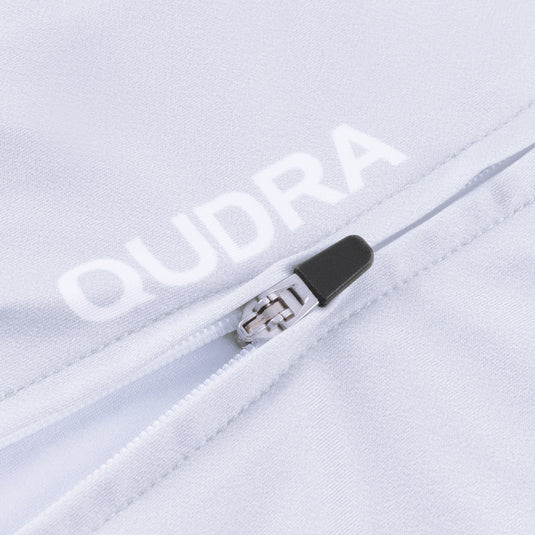 Qudra Cycling Jersey and Bib Tights Top with Short Pants White 062